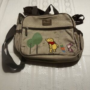 Pooh Bear and Piglet Tan Diaper Bag Disney